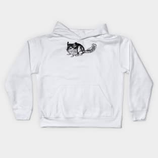 Line drawing - chinchilla Kids Hoodie